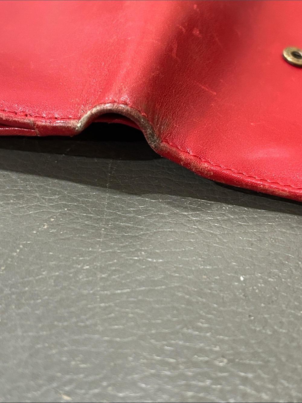 Coach Red Glove Leather Vintage Compact Wallet GUVC - Picture 9 of 15